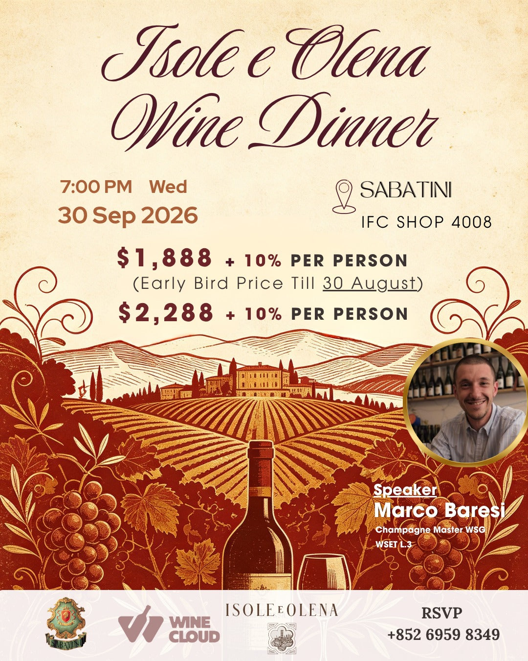🍷Isole e Olena Wine Dinner🍽️